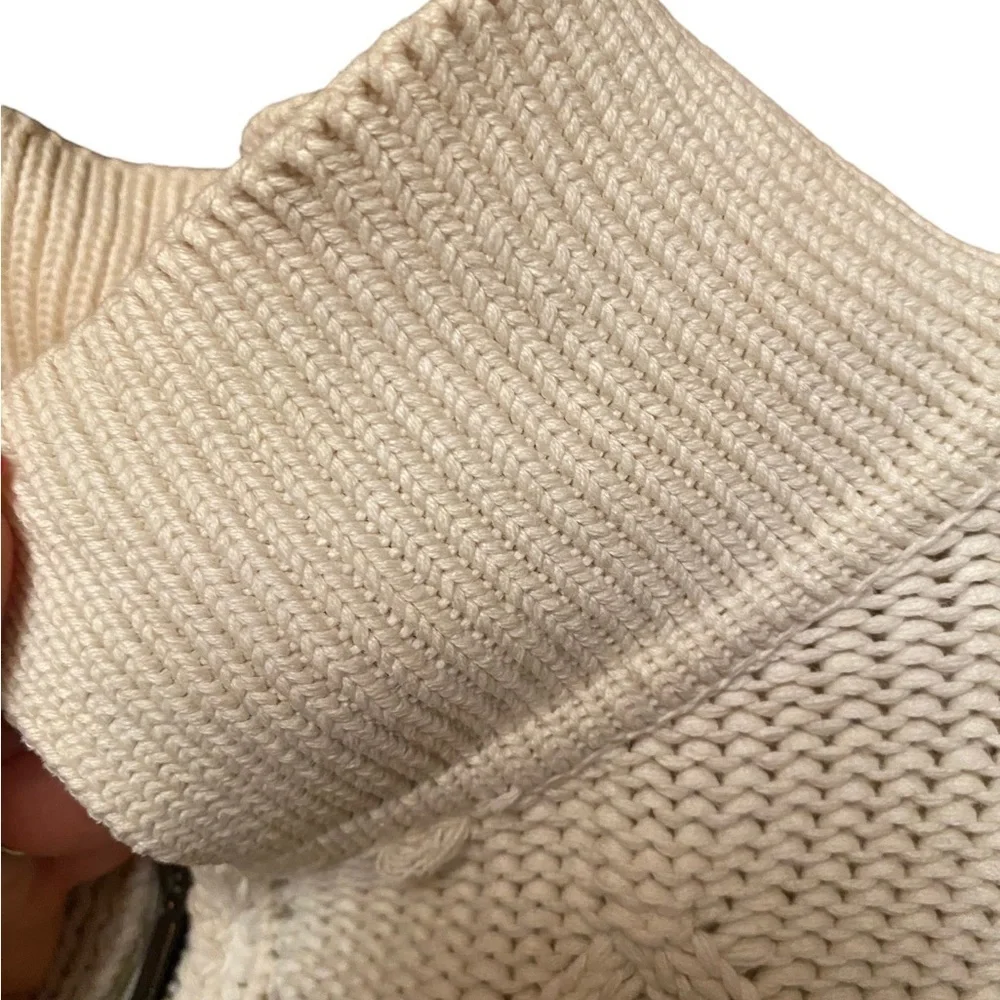 Eddie Bauer Vintage Cable Knit Full Zip Sweater | Petite Small - Picture 3 of 13
